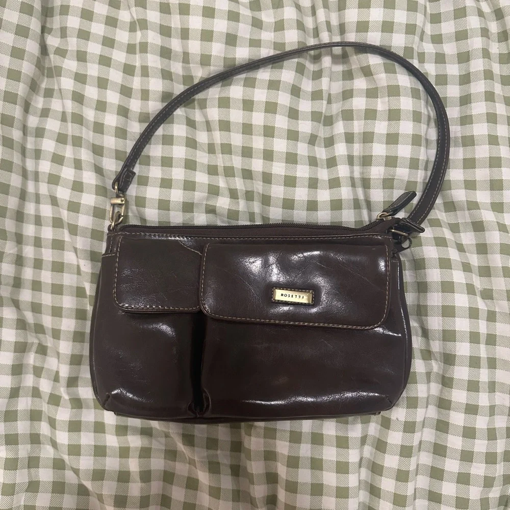 Rosetti 90s y2k brown leather shoulder bag mini purse - Picture 2 of 8
